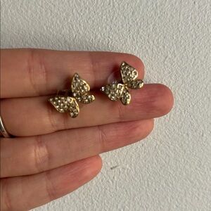 Butterfly studded earrings